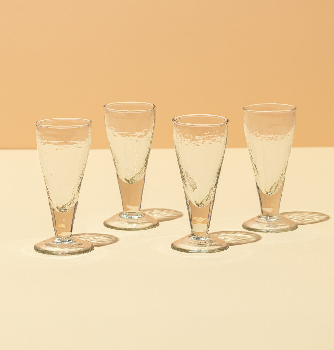 Pebbled Footed Aperitif Glasses - Set of 4