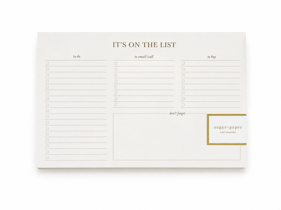 "It's On The List" Notepad