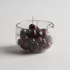 Pebbled glass bowl set, dimpled clear glass texture
