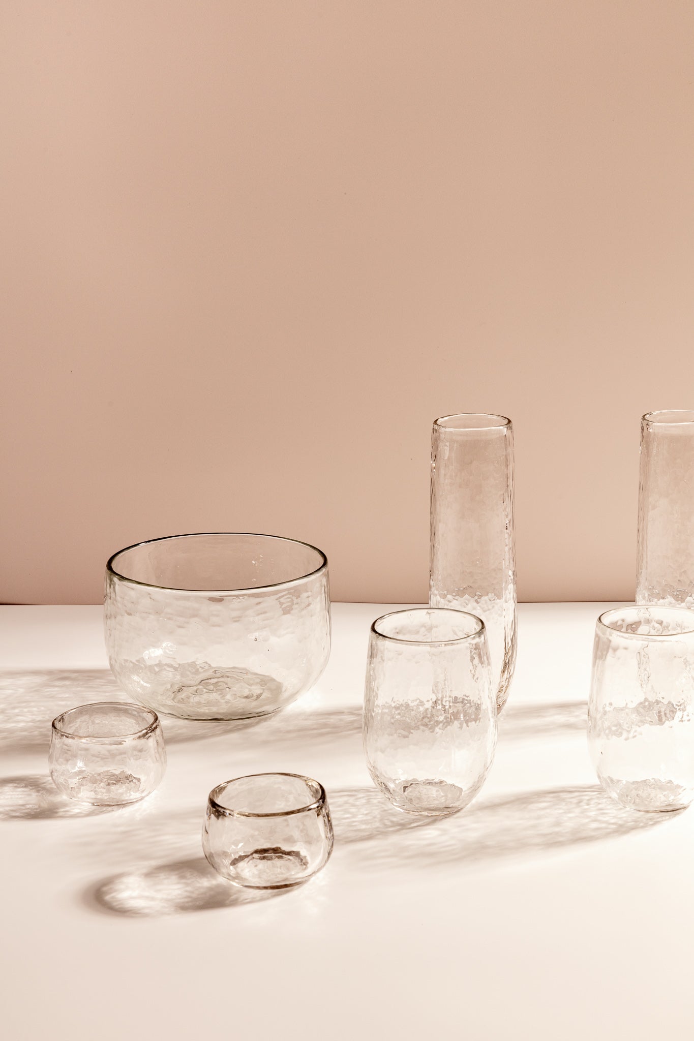 Pebbled Glass Bowls - Set of 2
